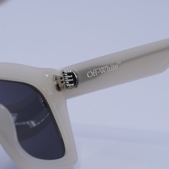 Off-White OERI13Y SELMA 6107 Sunglasses Beige Square Frame, Dark Grey Lenses main image 8